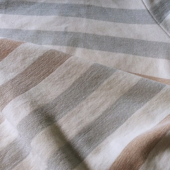 Maeve Helsa striped top bell sleeves metallic - Picture 10 of 11